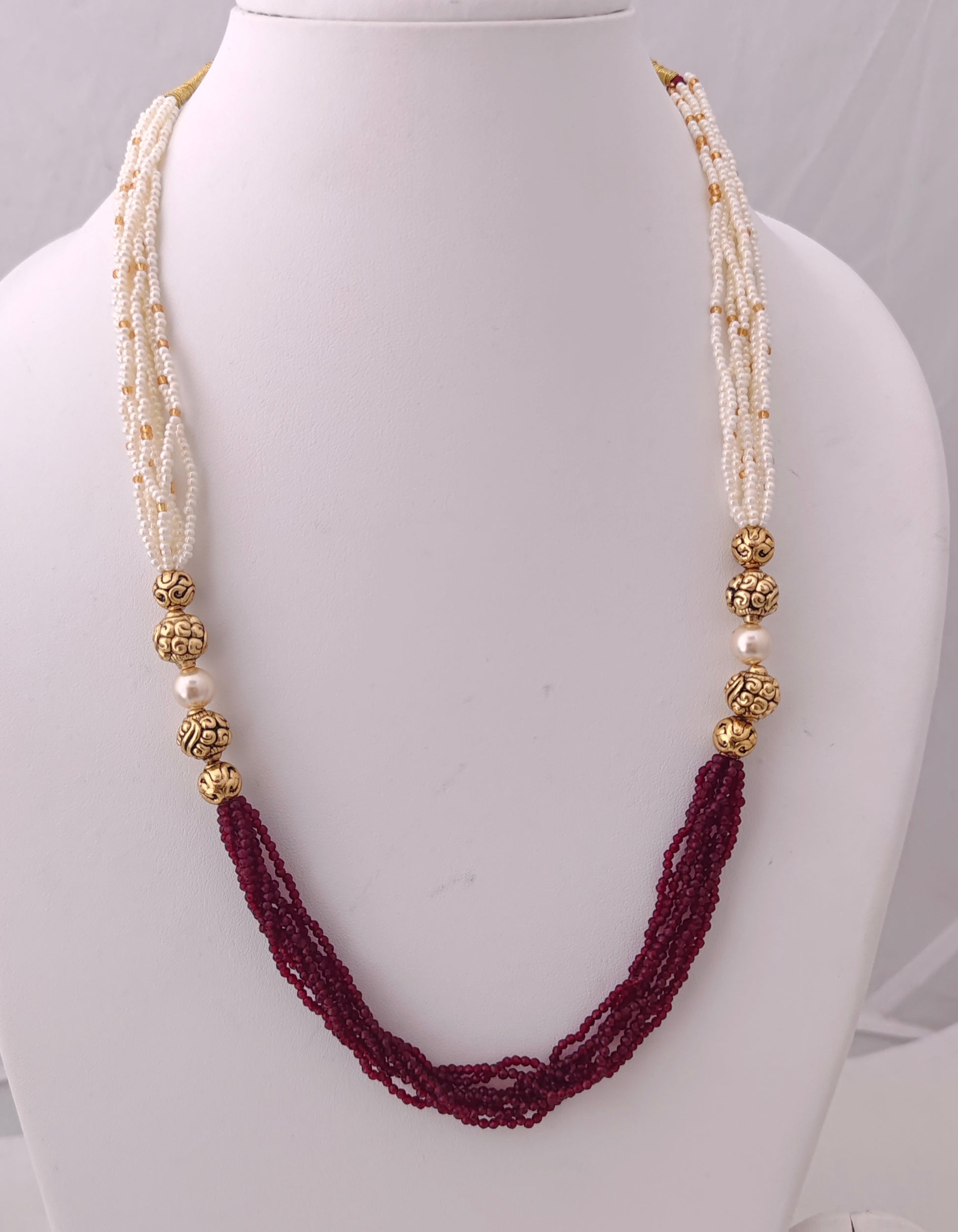 necklace silver beads chain design -rcjr284 92.5 silver ramala jewelry / ramala collections