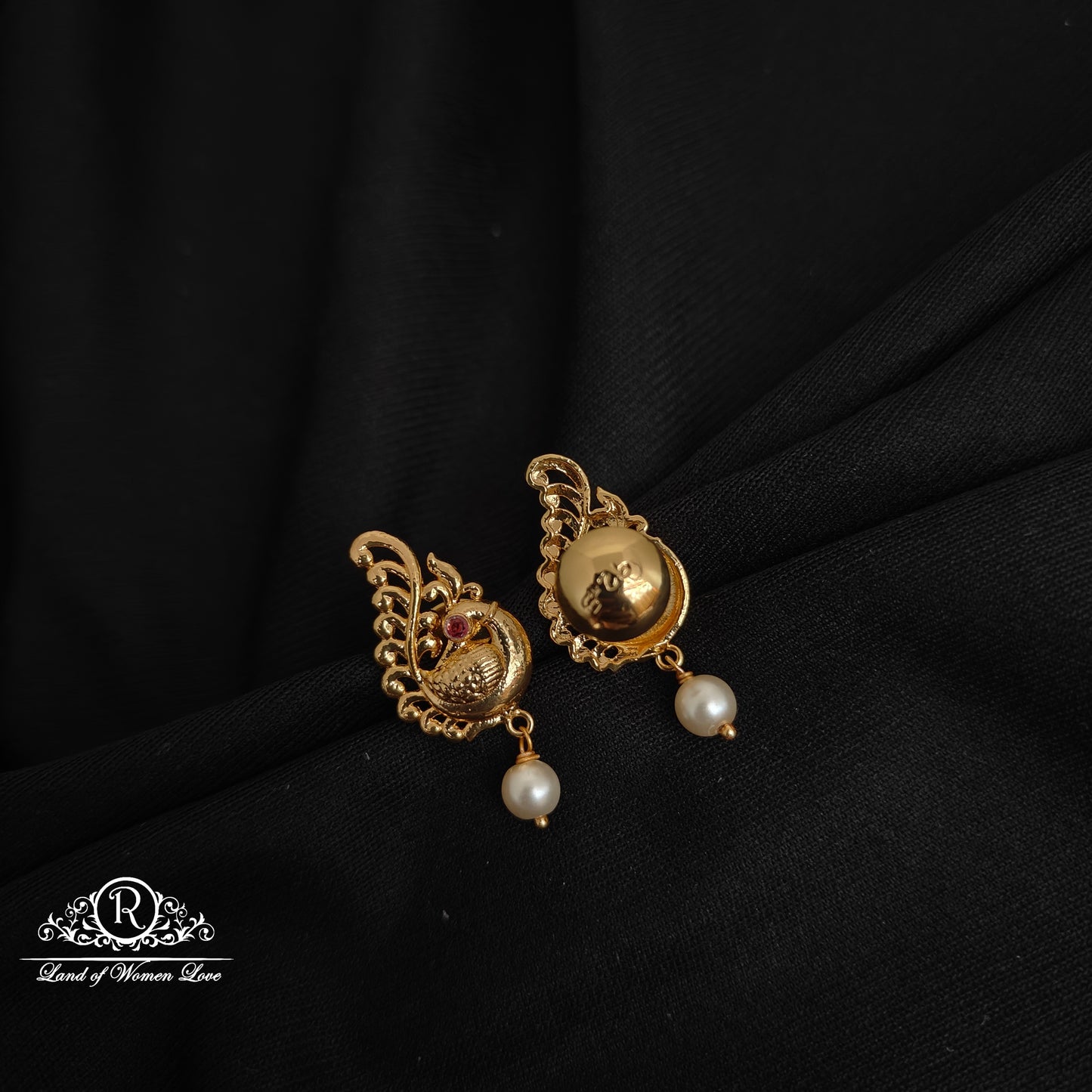 92.5 Silver peacock design Earrings-RCK268