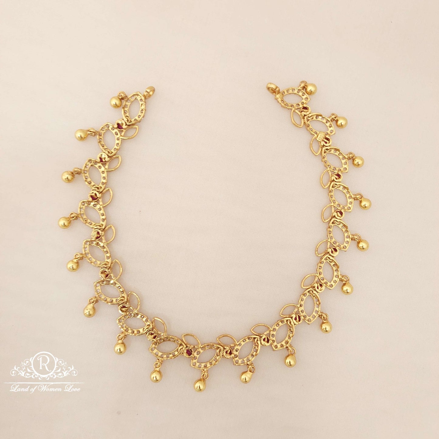 Silver White Stones Necklace-K52