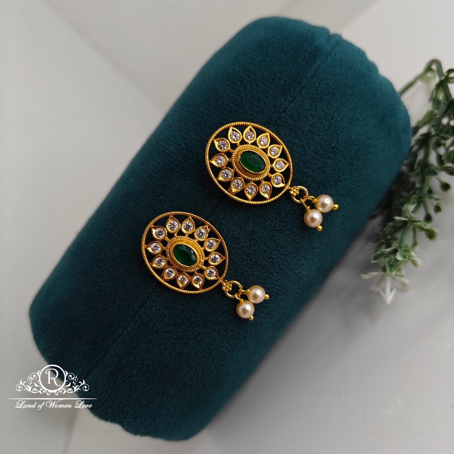 earrings silver white stone earrings - rc89-60m33 pearl 92.5 silver ramala jewelry / ramala collections