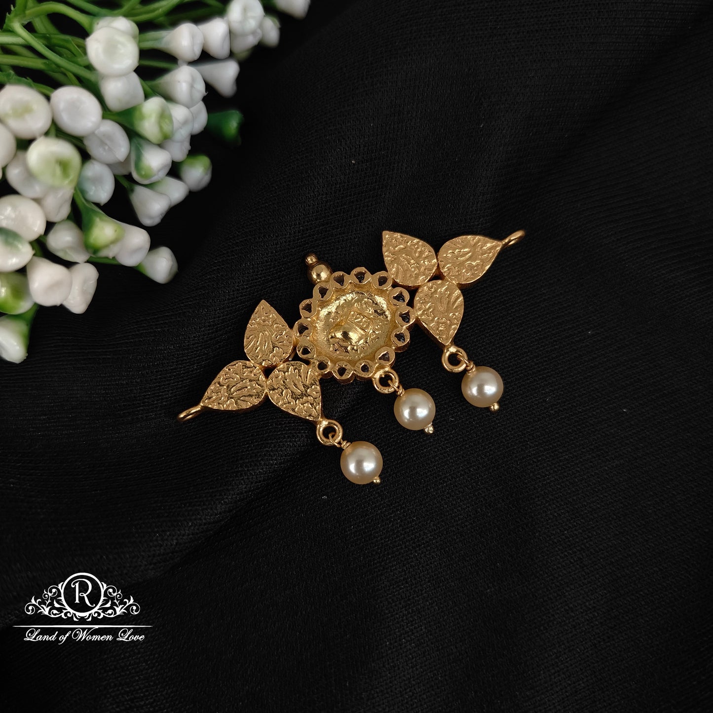 92.5 silver kundhan  mala locket cum chocker pendant with hanging -RCL62