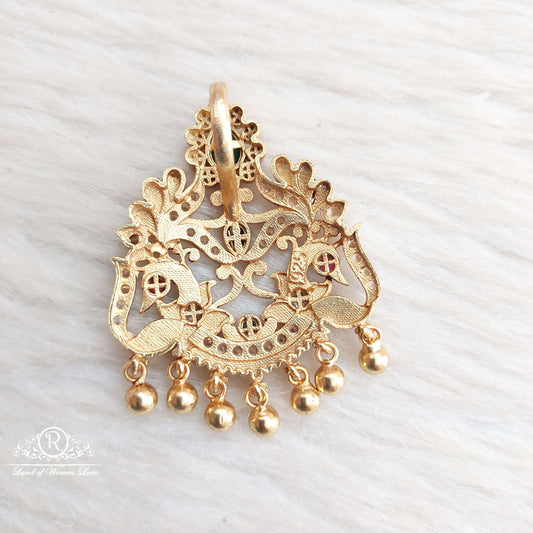 Silver Nakshi Peacock Locket-S982