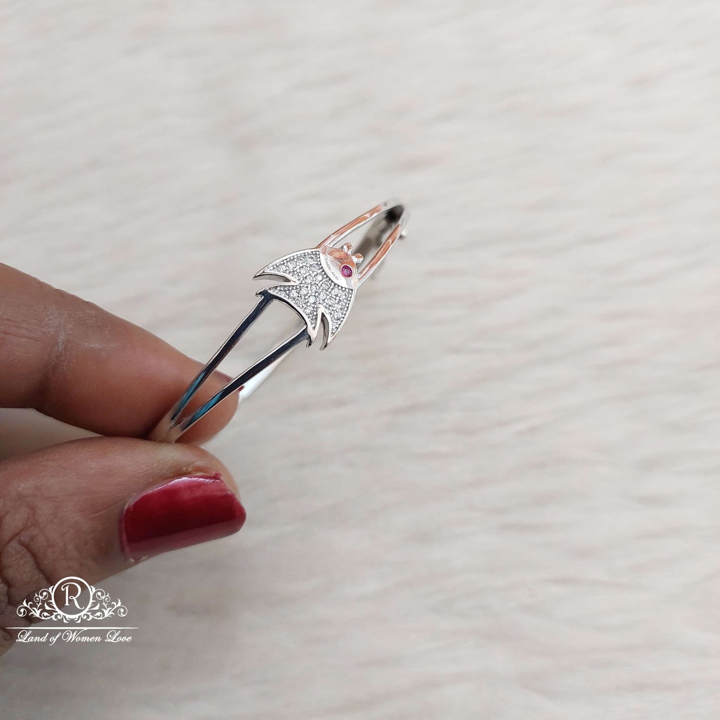 Silver Kids Kada Bangle-S585