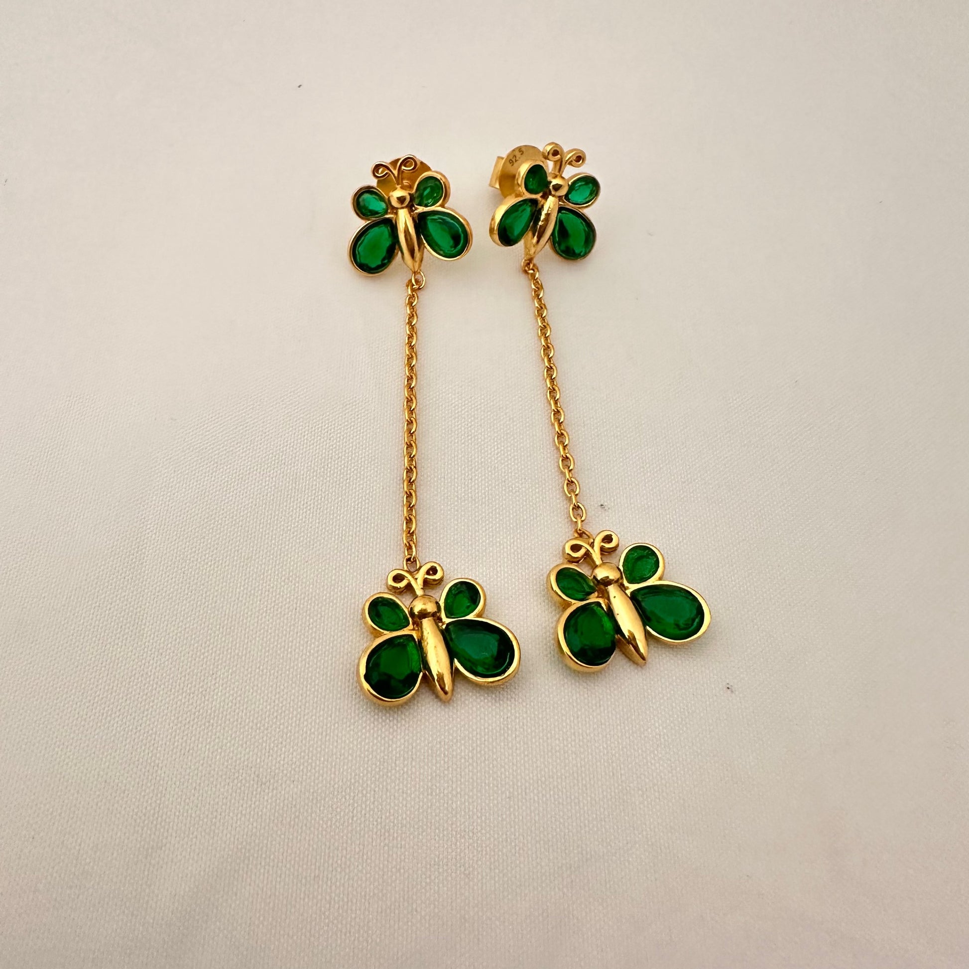 earrings silver butterfly earrings-rcsd01 92.5 silver ramala jewelry / ramala collections