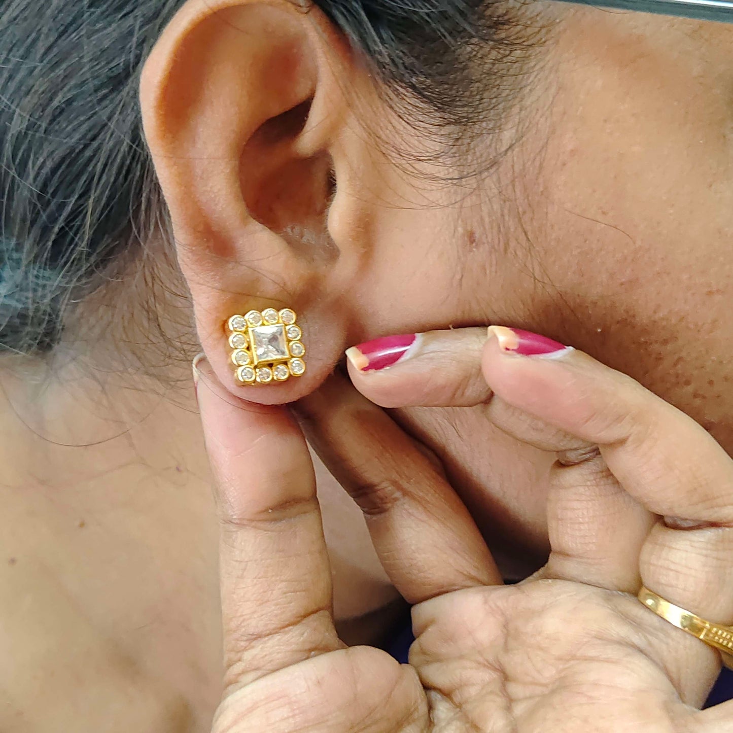 Silver earrings -RCM682