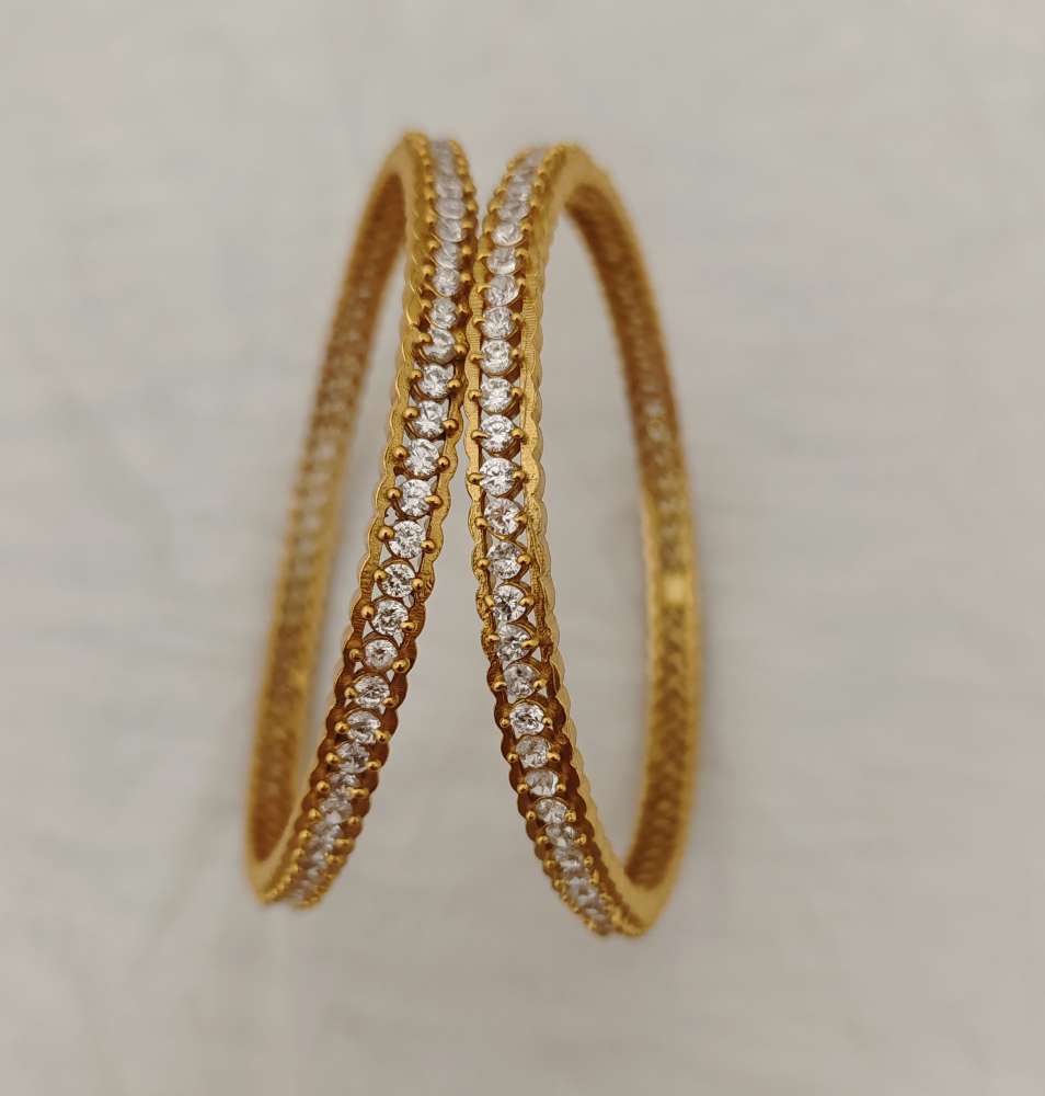 bangle silver white stones design bangles-rch513 92.5 silver ramala jewelry / ramala collections