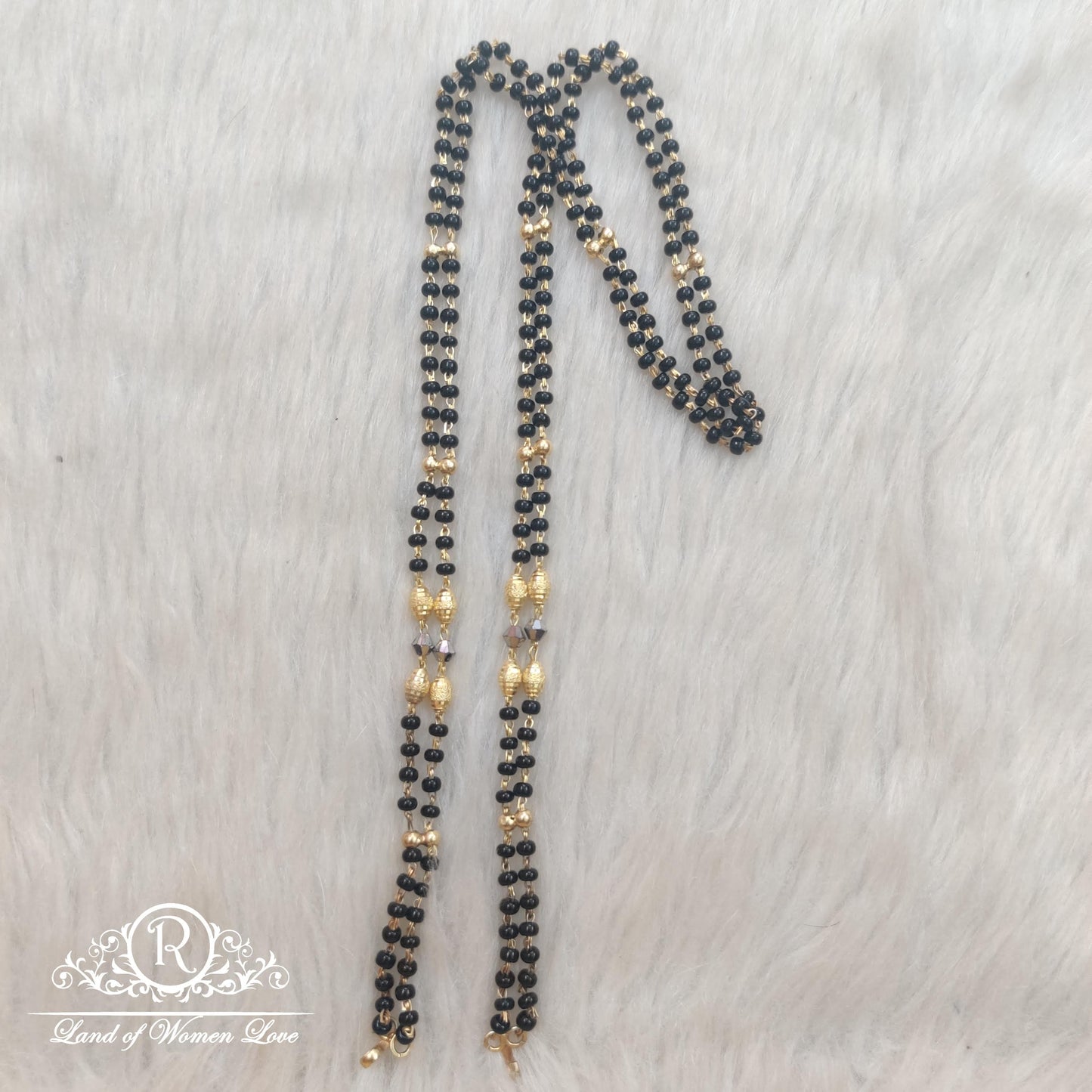 Silver Black Beads -RB10