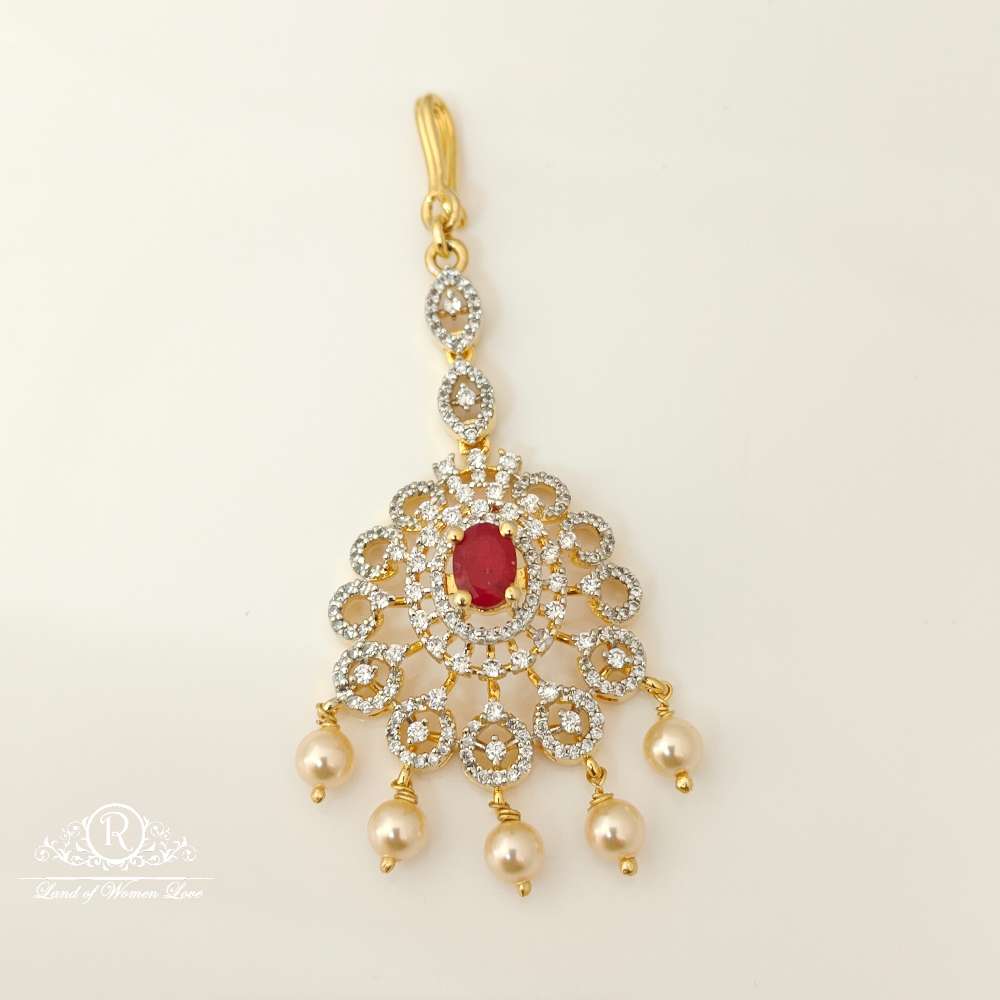 silver diamond replica design cz-stones tikkas-rccp29 cz 92.5 silver ramala jewelry / ramala collections