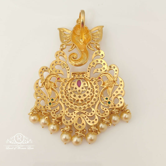 Silver Ganesh Design Pendant-RCHA16