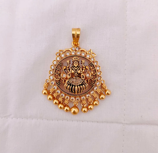 silver gold polish lakshmi devi pendants -rcm520 92.5 silver ramala jewelry / ramala collections