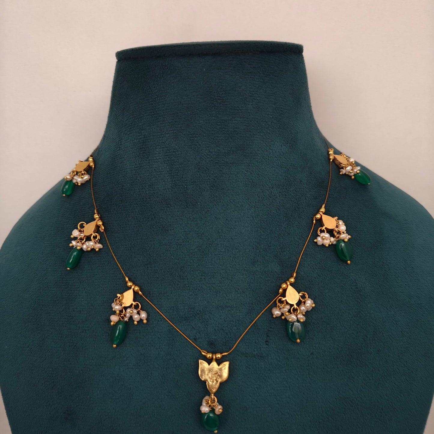 Silver invisible kundan chain -RCAA04