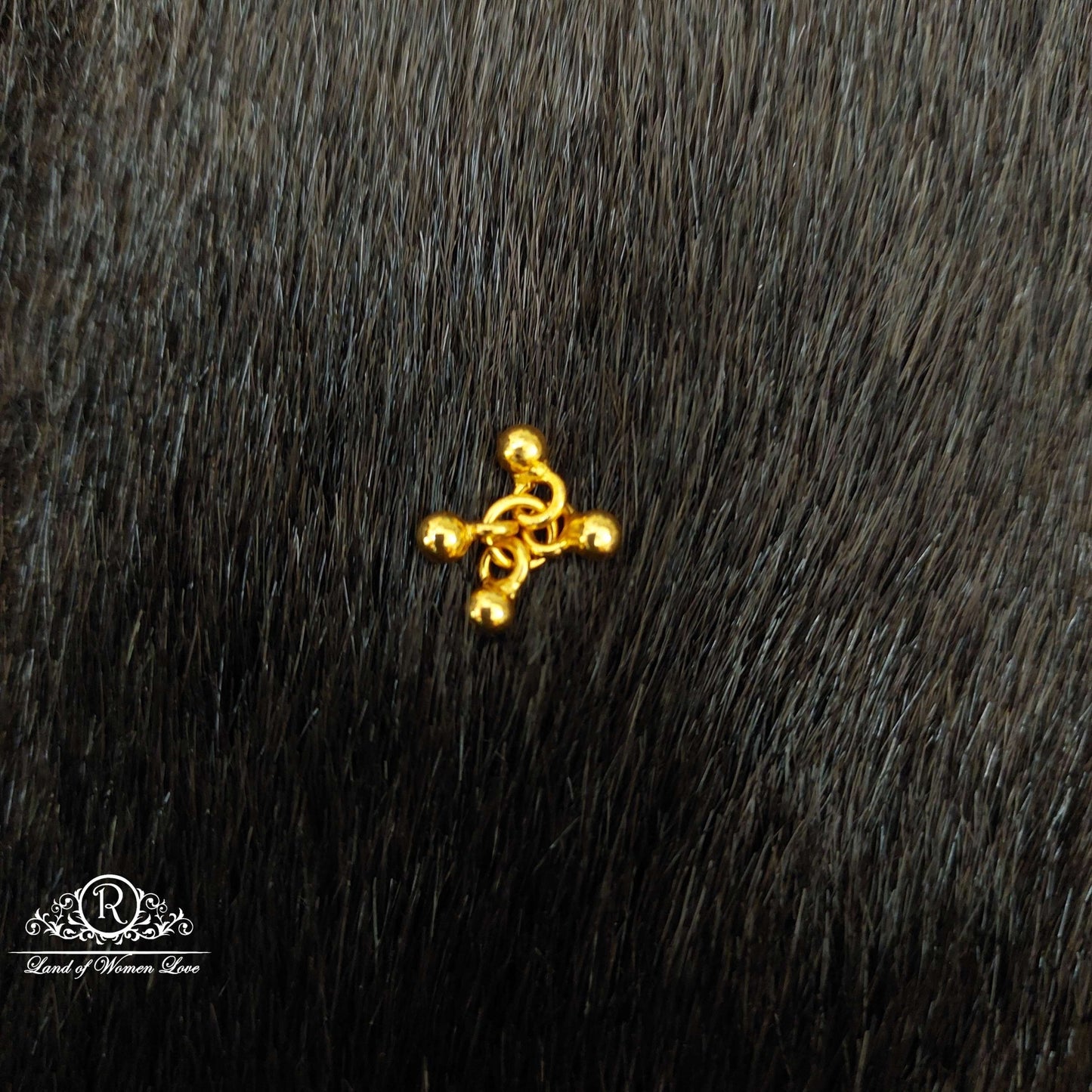 Silver Hanging Gold Balls Design-JR95(single piece)