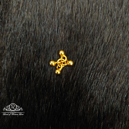 Silver Hanging Gold Balls Design-JR95(single piece)