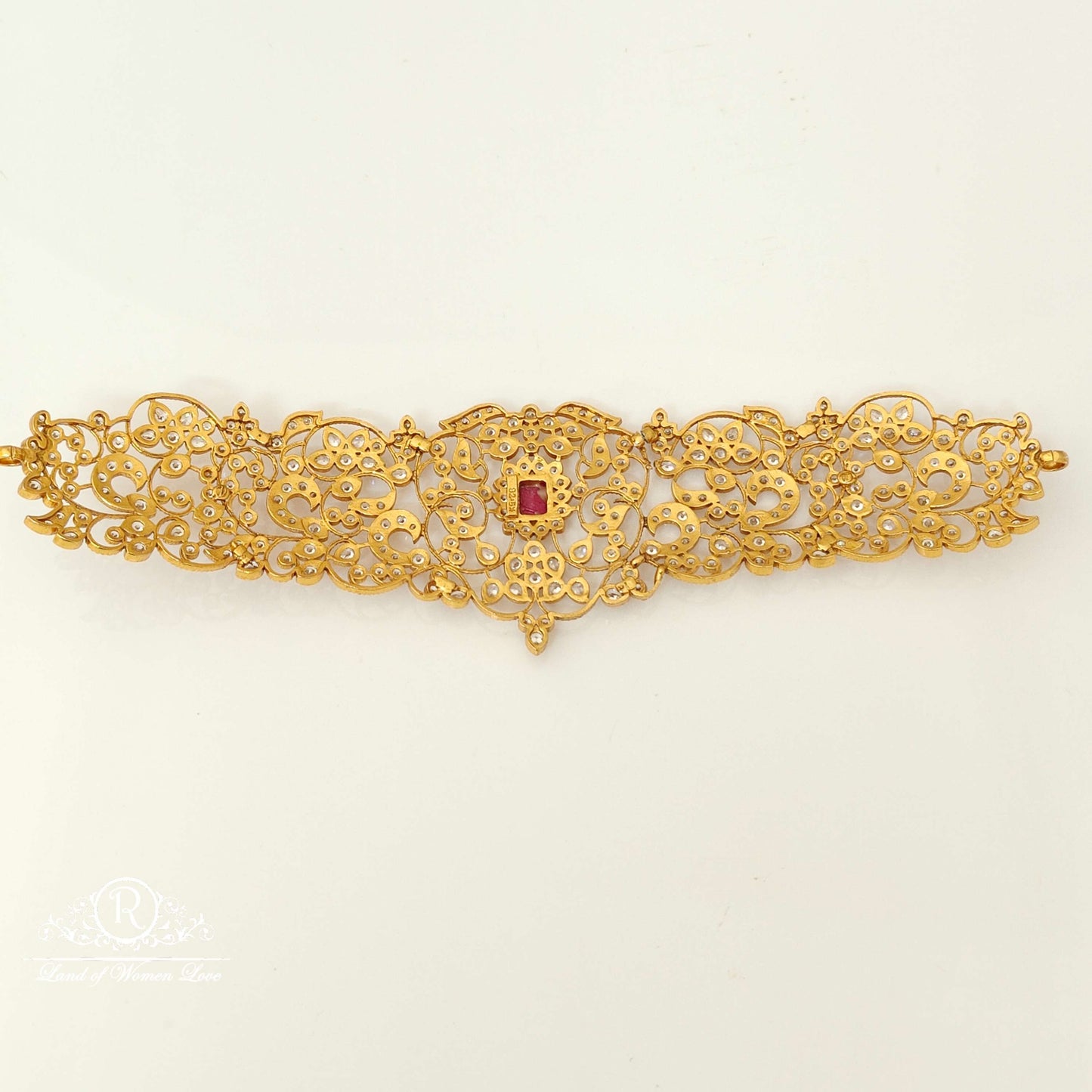 Silver White Stones Design Vaddanam-RC87-60P34