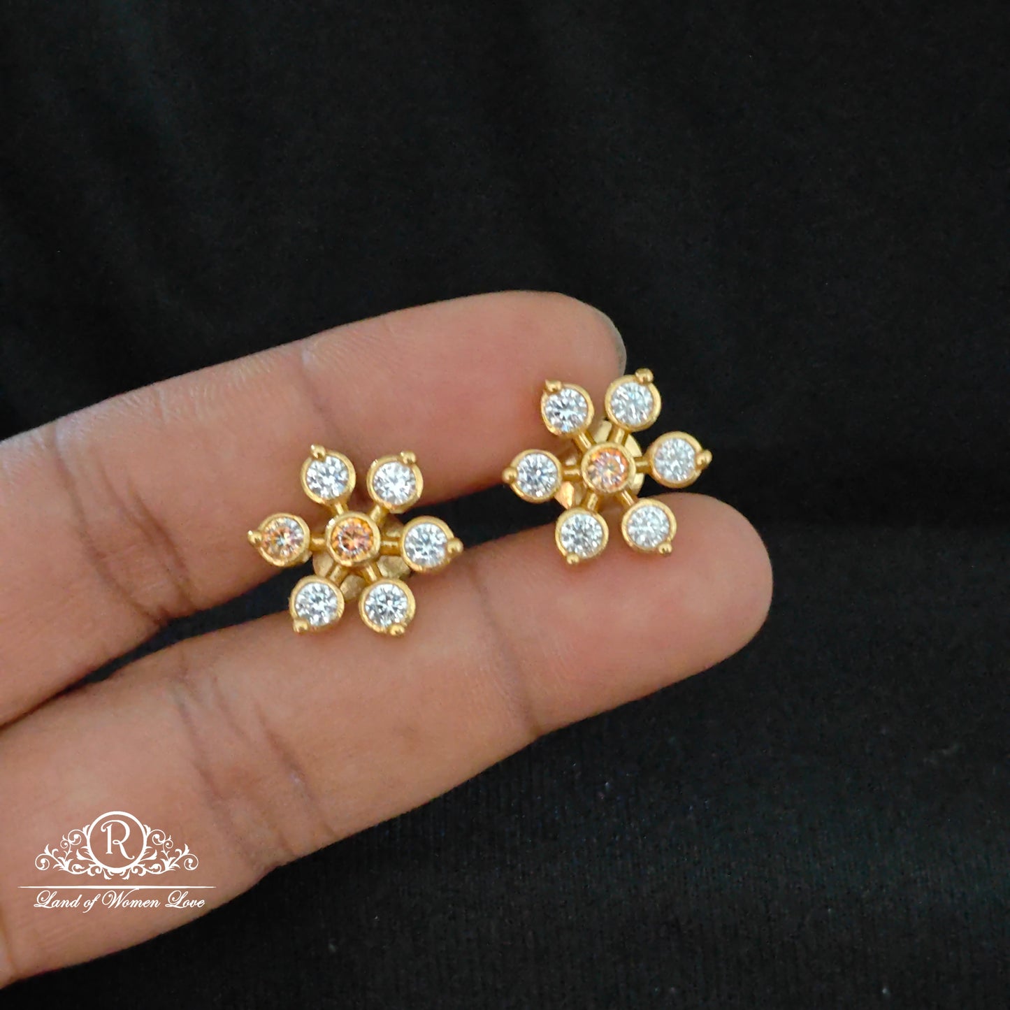 earrings silver 7 stone earrings -rcm401 92.5 silver ramala jewelry / ramala collections