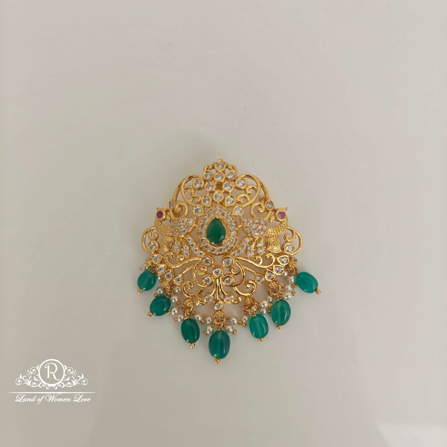 pendant peacock design silver pendant-rc94-60m043 cz 92.5 silver ramala jewelry / ramala collections