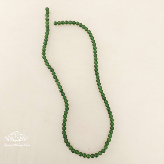 4MM Zaid Plain Green Beads-MJ04