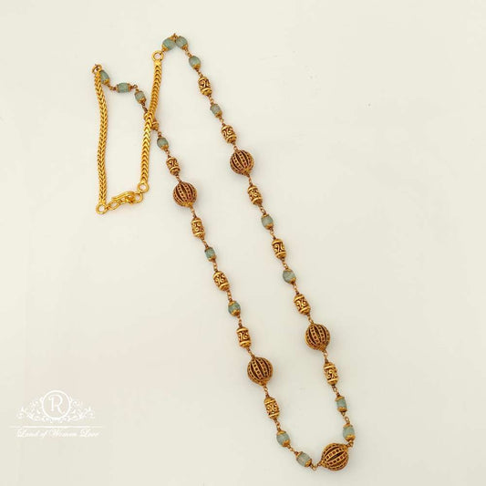 chain silver gold balls design chain- rc87-60p25 92.5 silver ramala jewelry / ramala collections