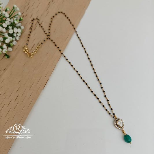 92.5 silver simple and cute black beads - rcnj023 92.5 silver ramala jewelry / ramala collections