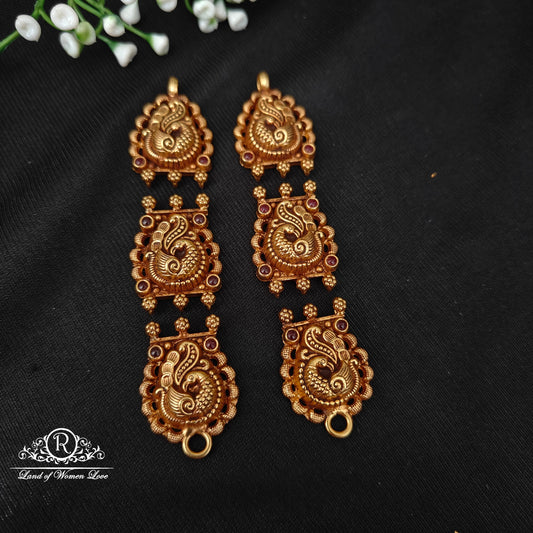 92.5 silver simple and cute side lockets with peacock -rcjr942 92.5 silver ramala jewelry / ramala collections