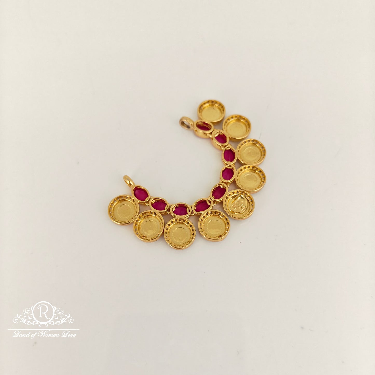 92.5 silver simple and Cute kasu with Lakshmi Devi Design mala locket -RCDS385