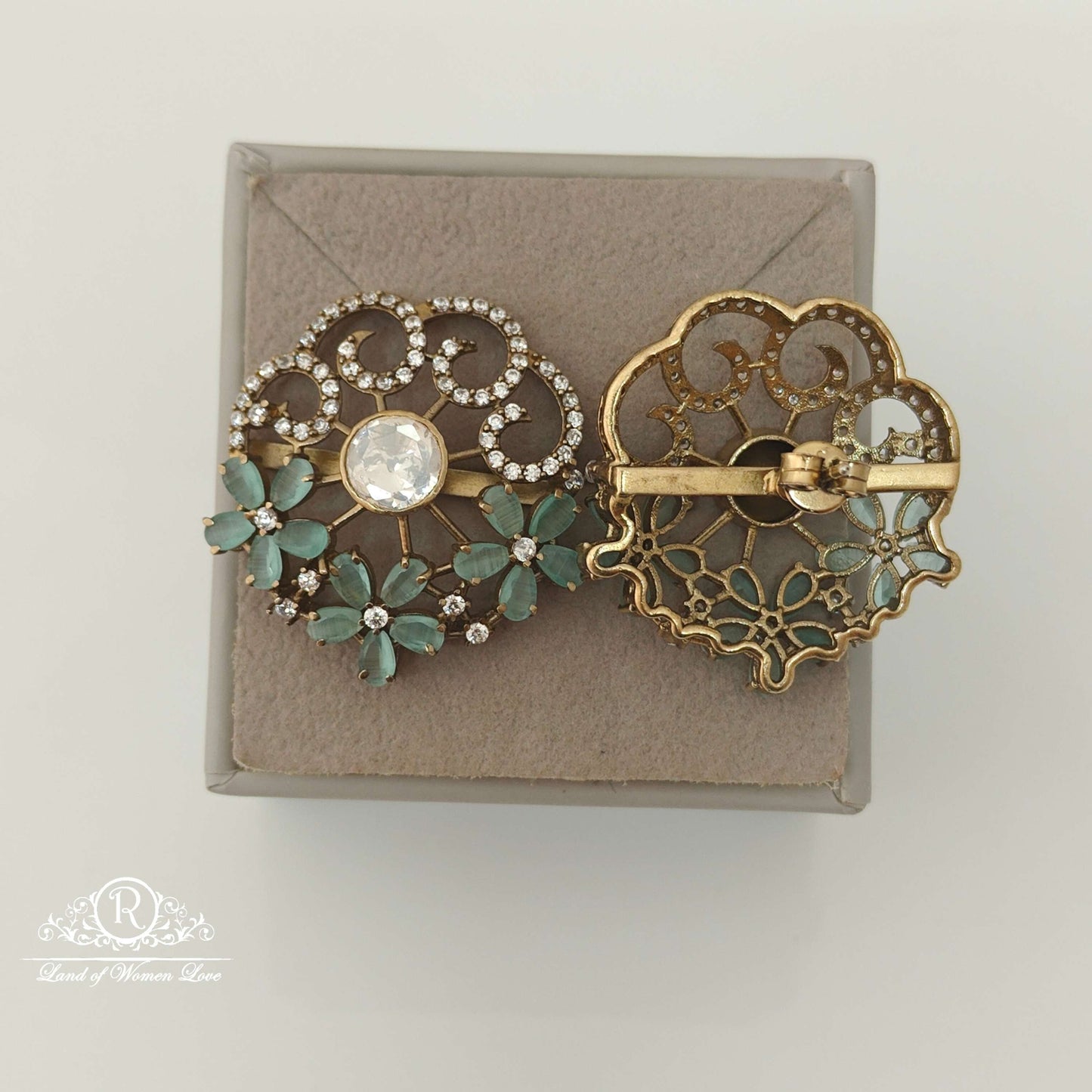 Silver Moissanite CZ- Stones Design Earrings-RCM763