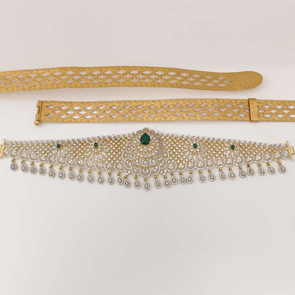 Silver CZ-Stones Vaddanam Designs-RCC316