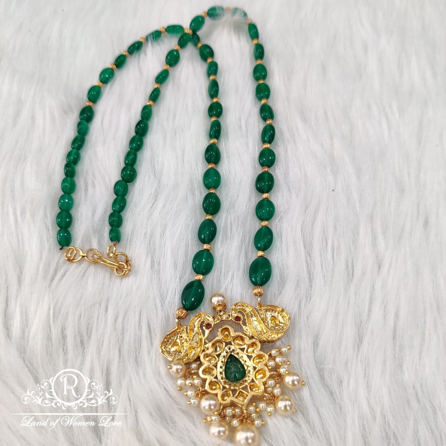 Silver Moissanite Beads Chain-H001