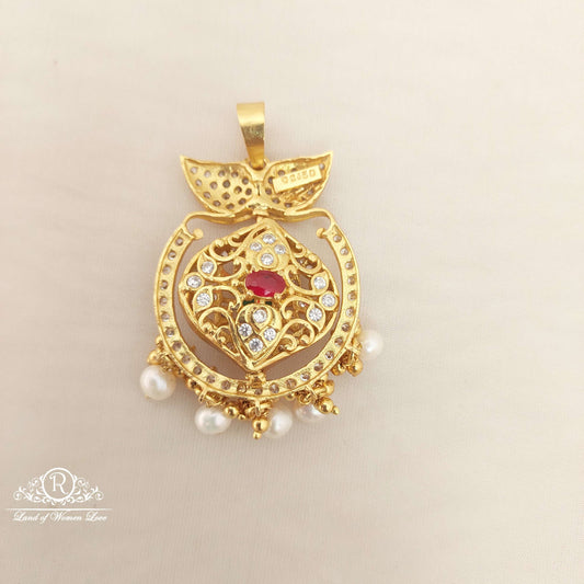 Silver CZ-Stones Double Side Locket-M123