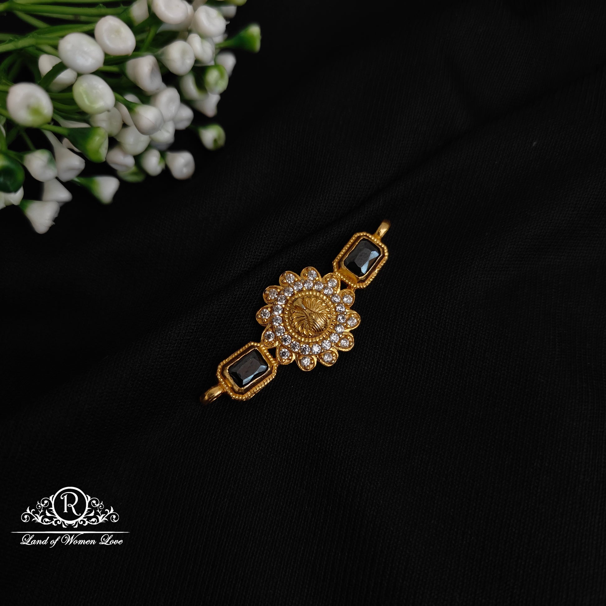 silver peacock mala locket -rc06m346 92.5 silver ramala jewelry / ramala collections