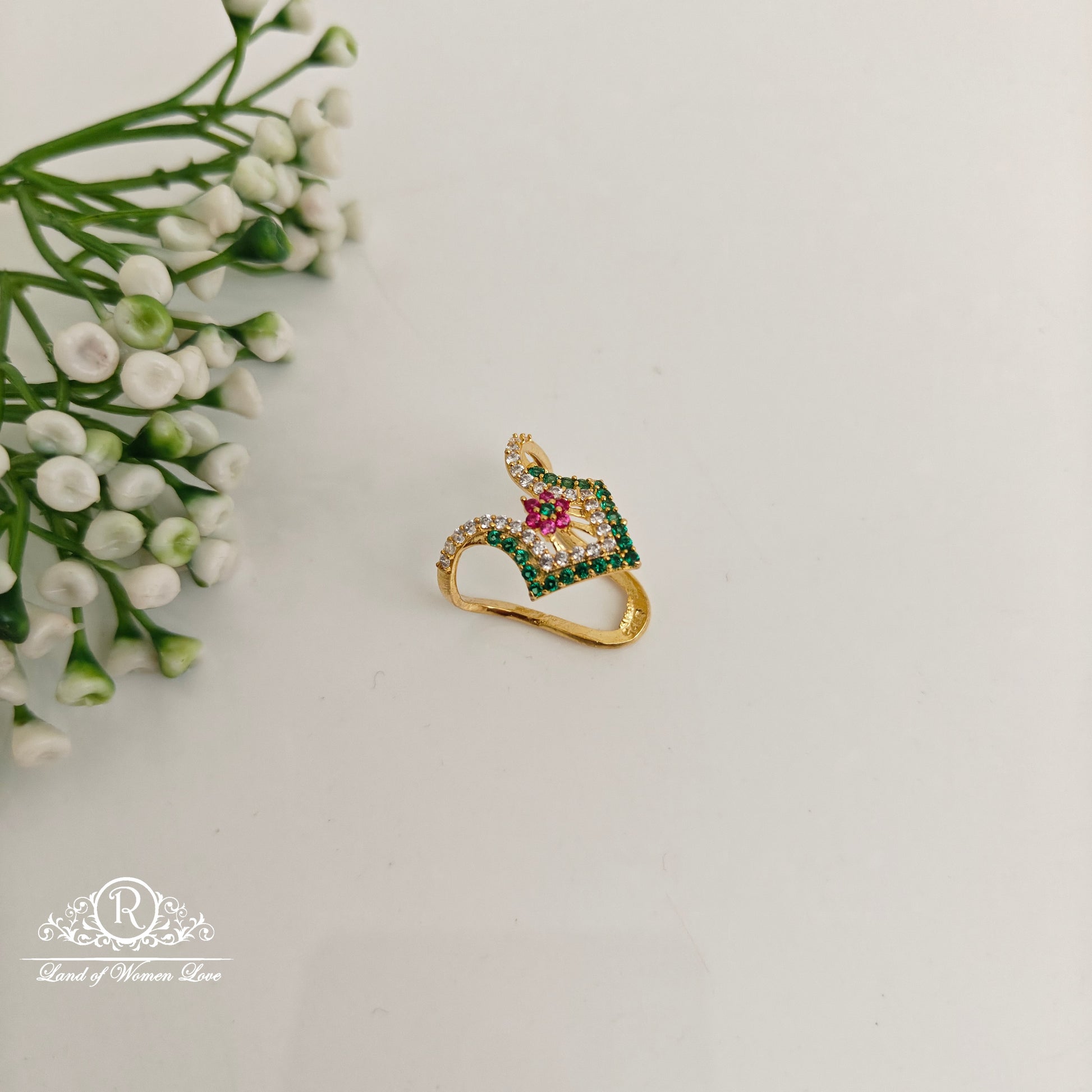 ring 92.5 silver simple and cute cz- stones vanki ring cz 92.5 silver ramala jewelry / ramala collections