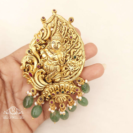 Silver With Antic Finish God Krishna Locket-V021