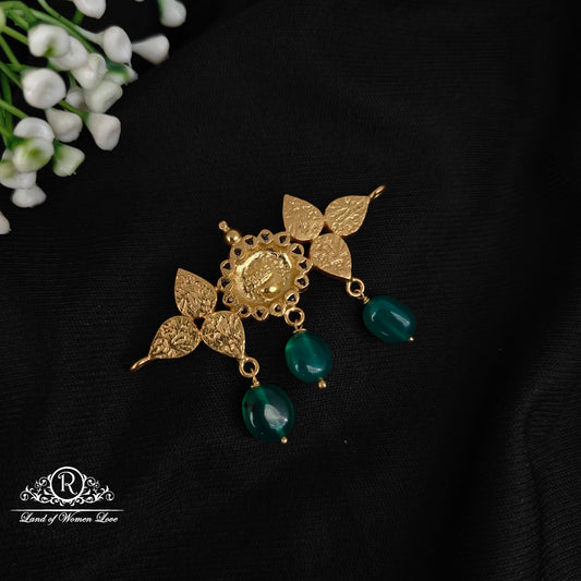 92.5 silver kundhan  mala locket cum chocker pendant with hanging -RCL62-1