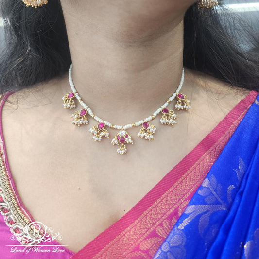 White pearl Necklace RCH339