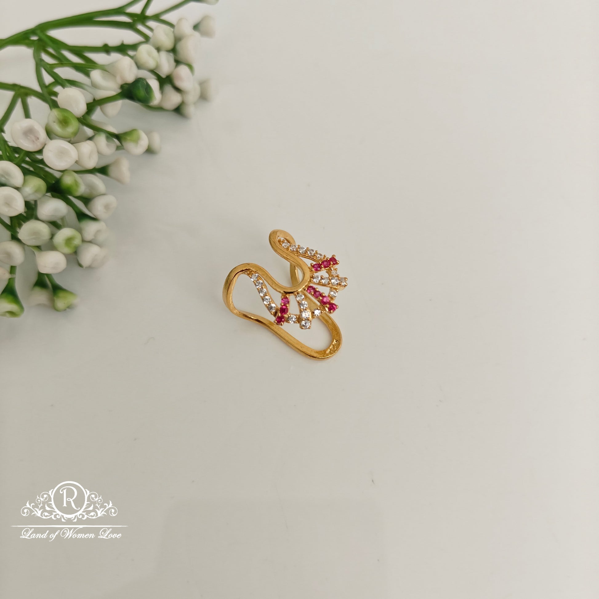 ring 92.5 silver simple and cute cz- stones vanki ring cz 92.5 silver ramala jewelry / ramala collections