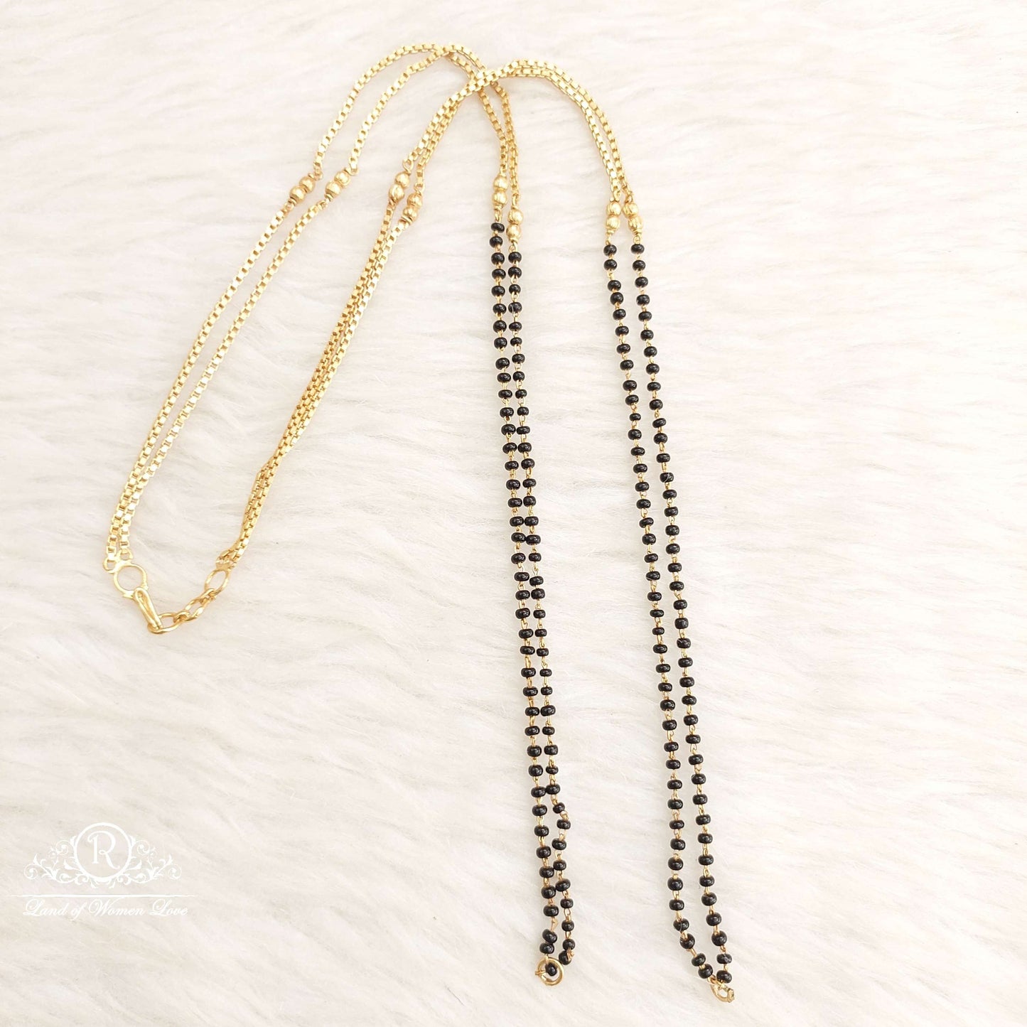 Silver Black Beads-H062