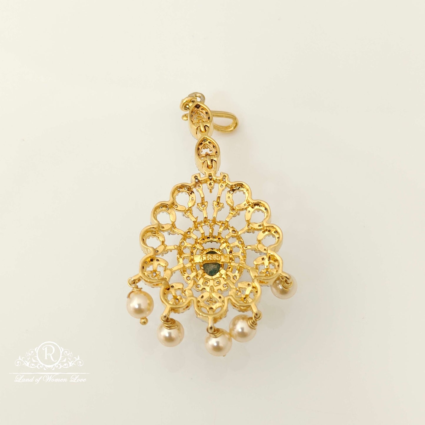 Silver Diamond Replica Design CZ-Stones Tikkas-RCCP41