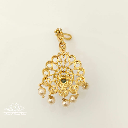 Silver Diamond Replica Design CZ-Stones Tikkas-RCCP41