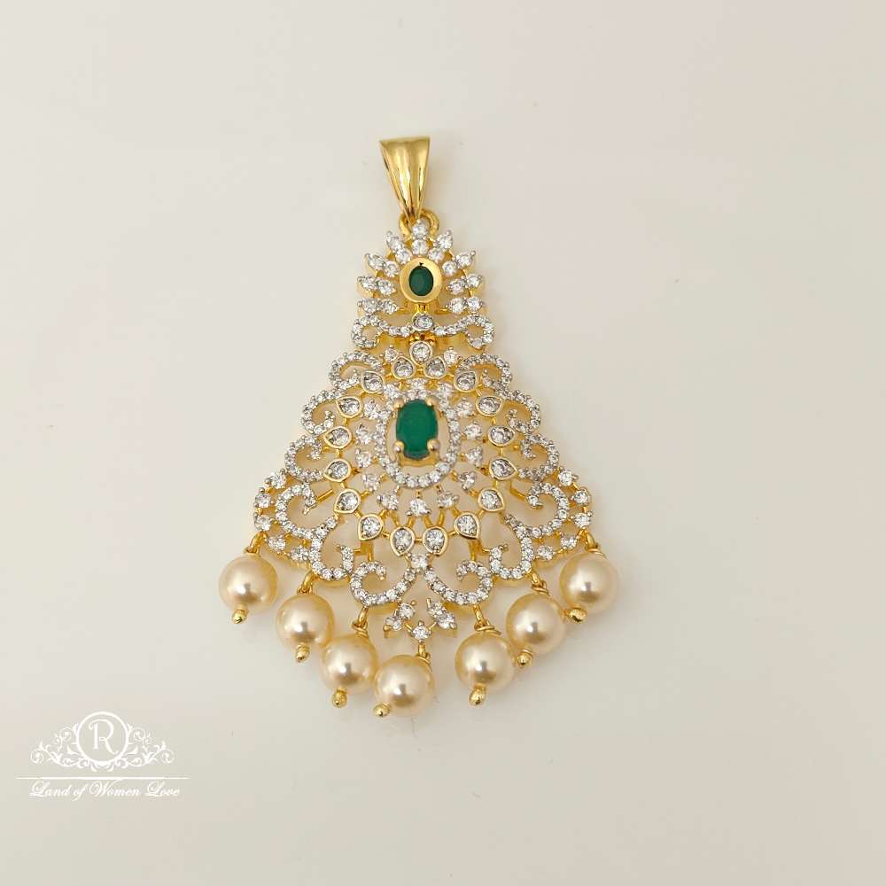 silver diamond replica design cz-stones locket-rccp47 cz 92.5 silver ramala jewelry / ramala collections