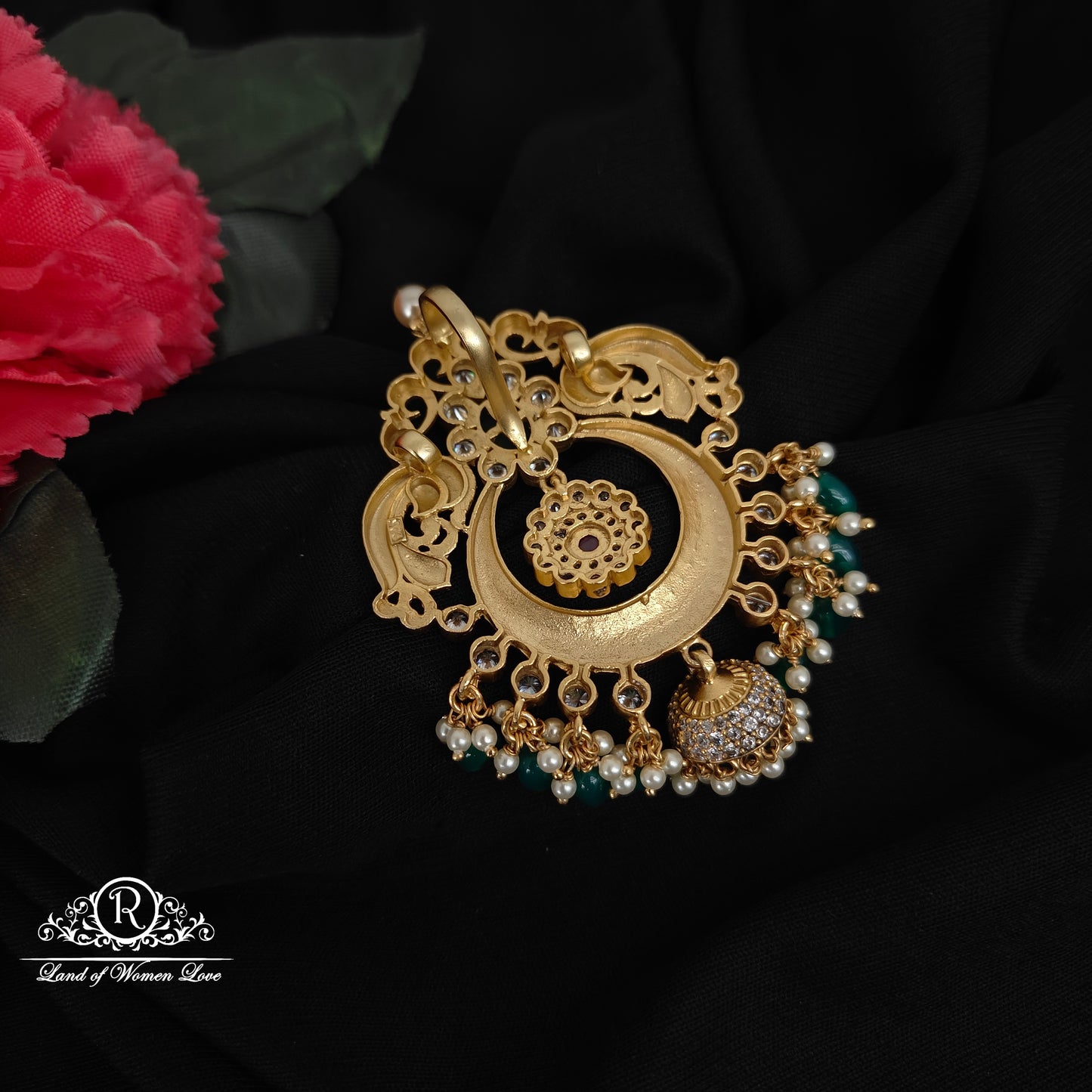 92.5 silver simple and Cute pendent with hanging beads-RCL69