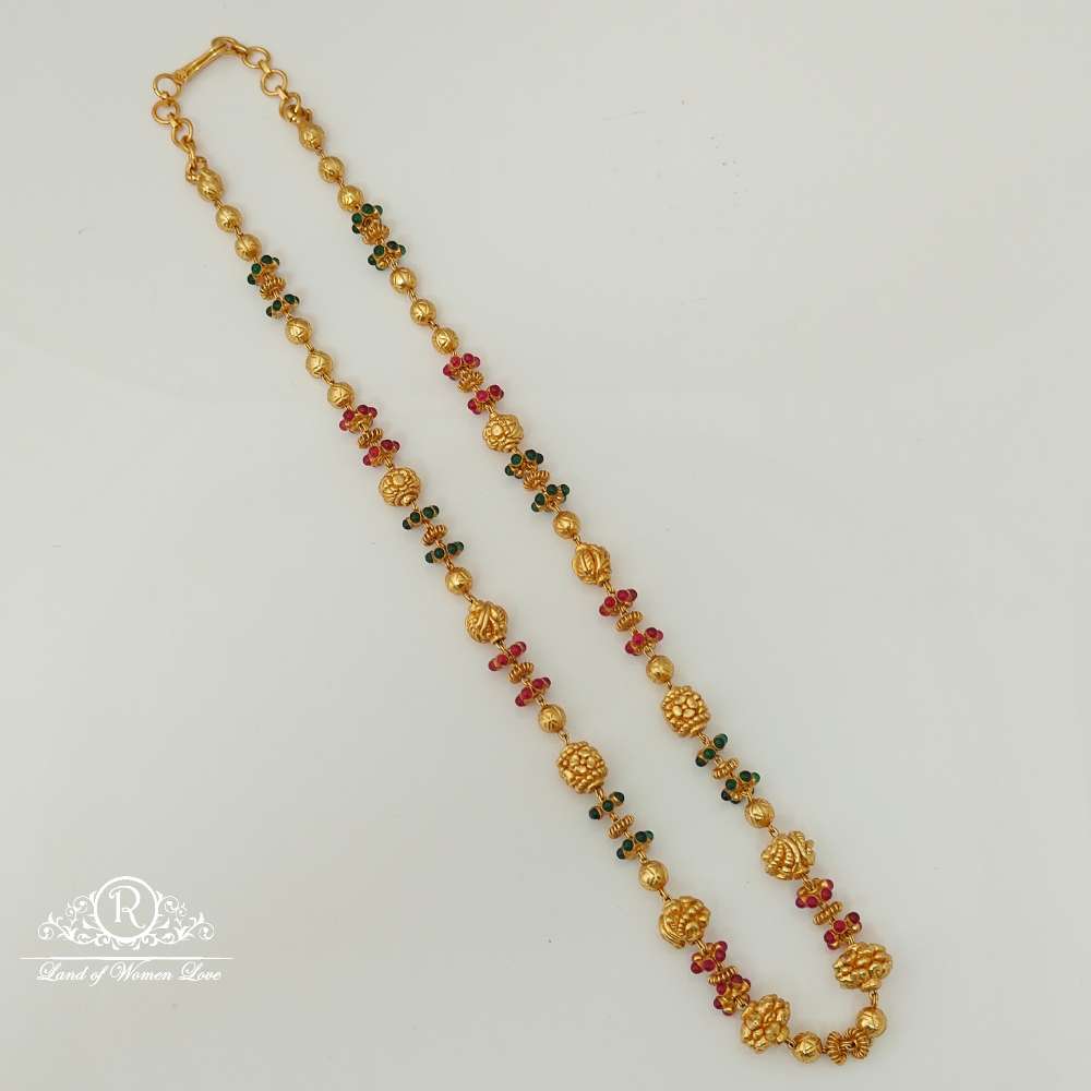 chain silver gold balls design chain-rccp03 92.5 silver ramala jewelry / ramala collections