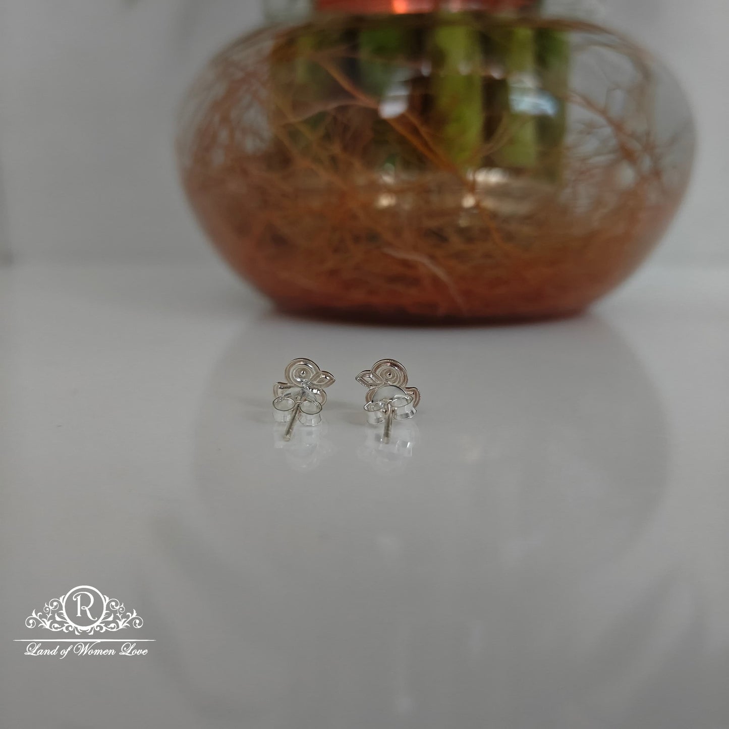 Silver strawberry  kids earrings -RCHS33-12