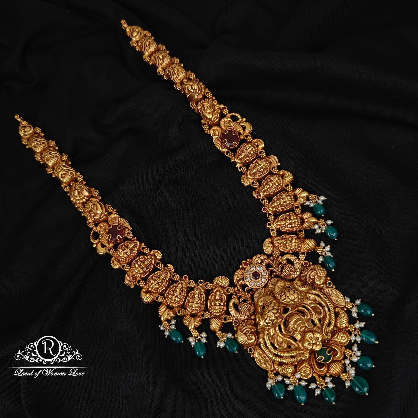 haram 92.5 silver lakshmi devi design haram-rcm302 92.5 silver ramala jewelry / ramala collections