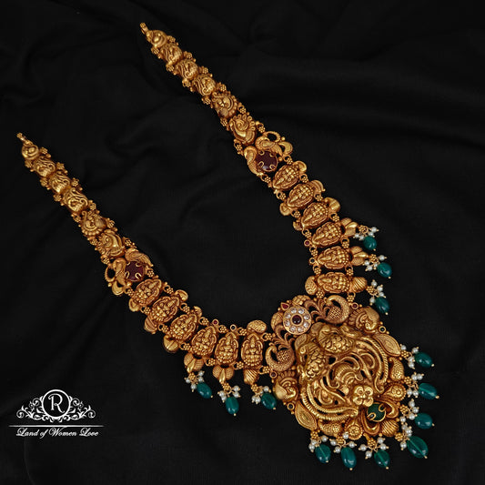 haram 92.5 silver lakshmi devi design haram-rcm302 92.5 silver ramala jewelry / ramala collections