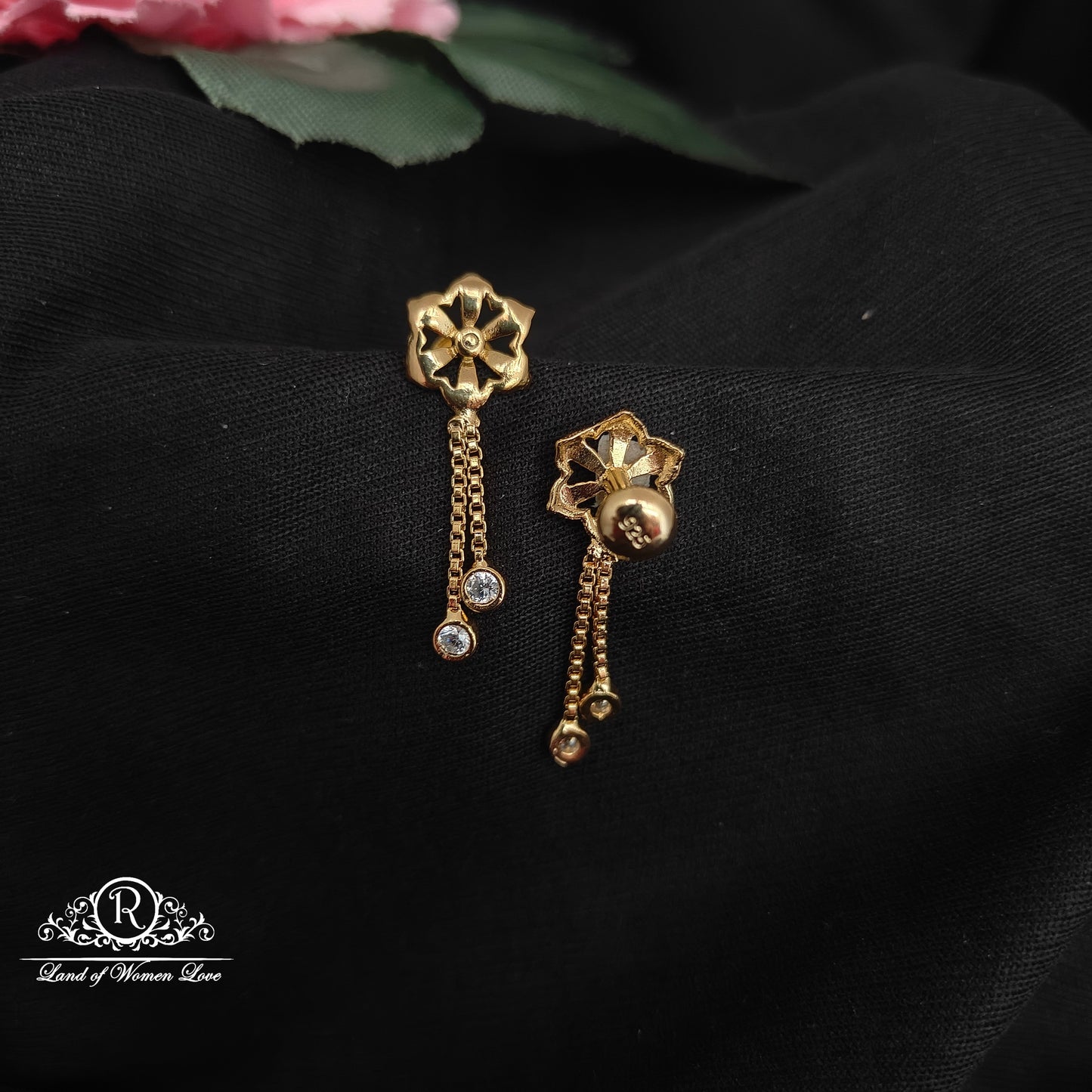 92.5 silver simple and Cute earrings - RCDS0581