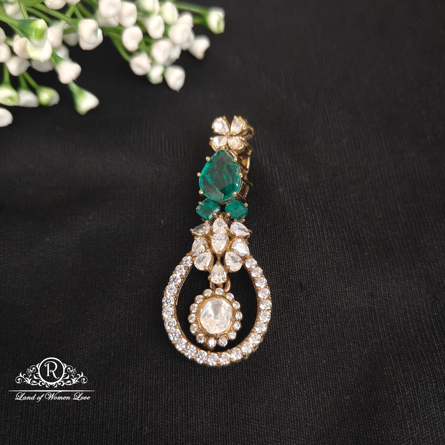 pendant silver moissanite pendant -rcnj001 moissanite 92.5 silver ramala jewelry / ramala collections