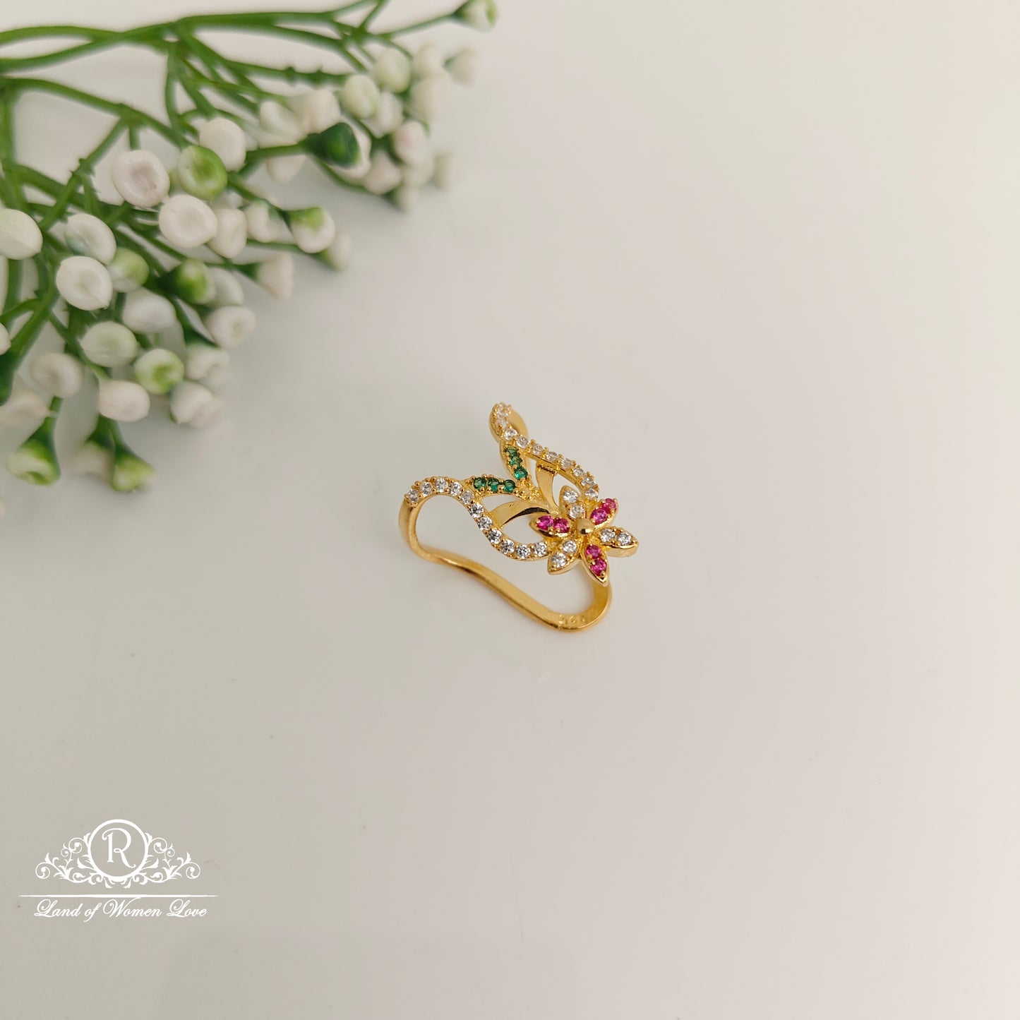 ring 92.5 silver simple and cute cz- stones vanki ring cz 92.5 silver ramala jewelry / ramala collections