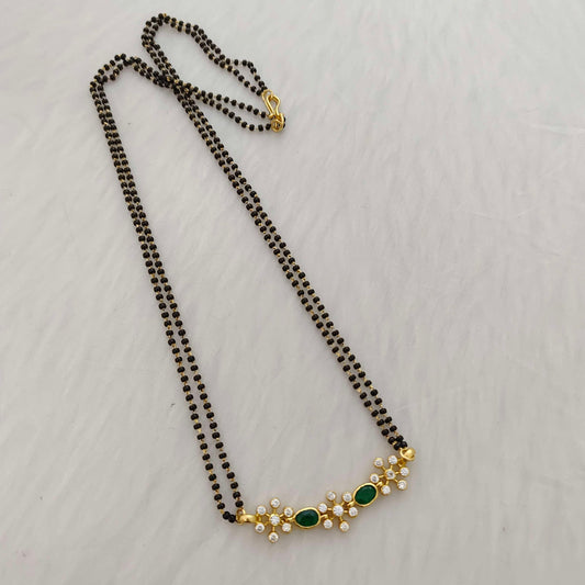 chain silver black beads chain with locket -rcc293 92.5 silver ramala jewelry / ramala collections