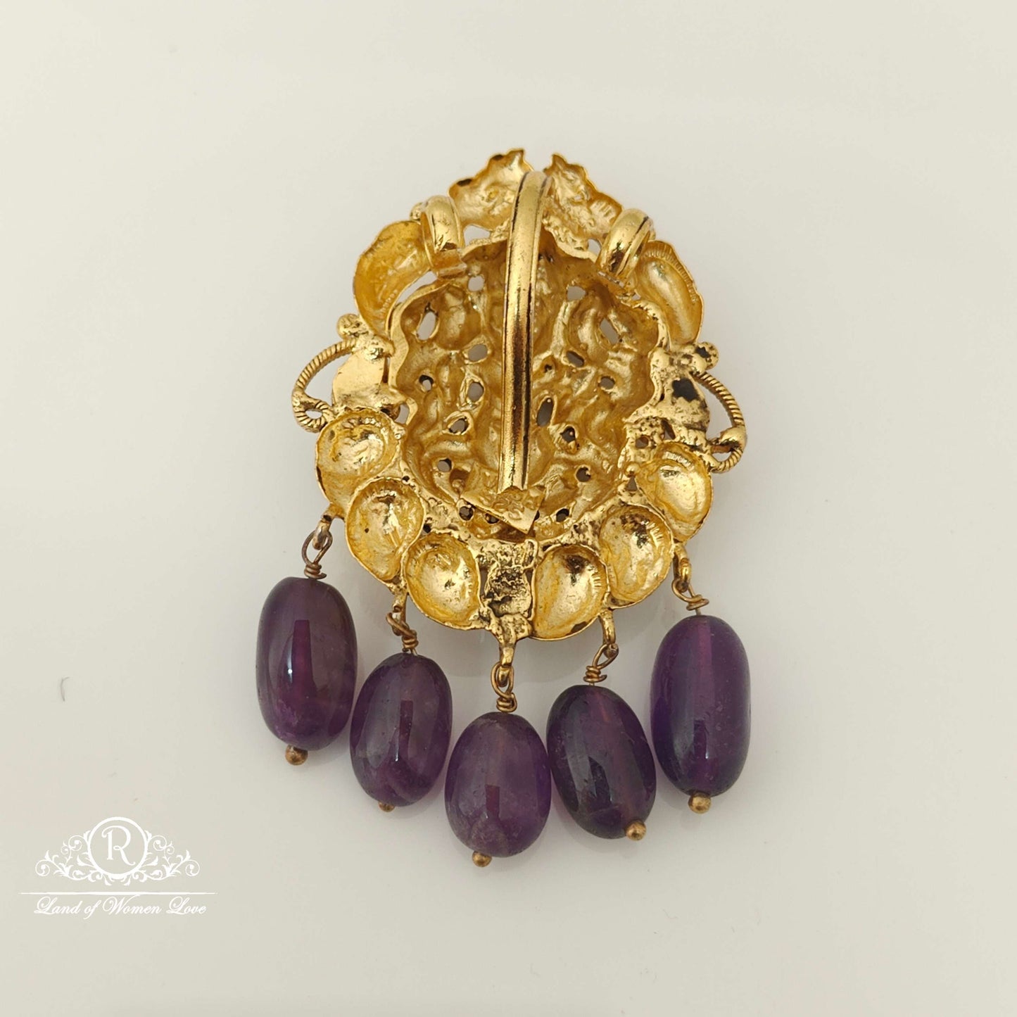 Silver Lakshmi Devi pendant-RCH548