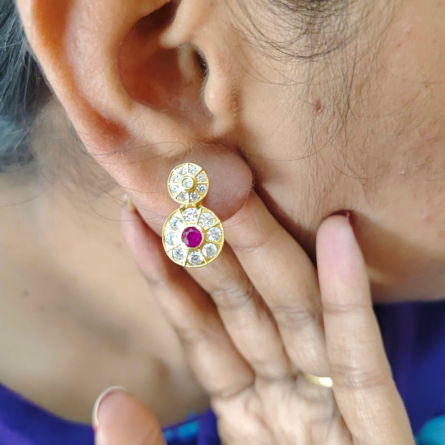 Silver earrings -RCM681